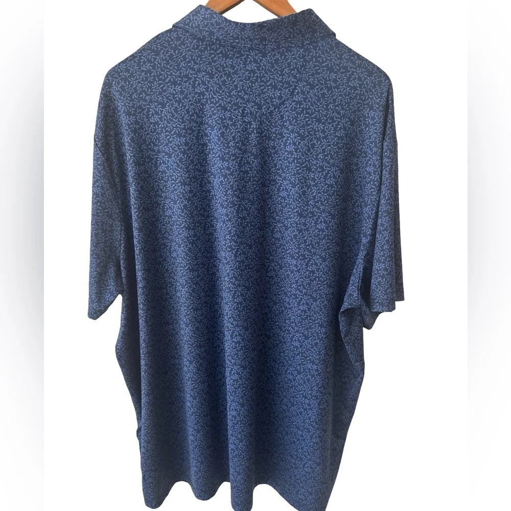 Polo Ralph Lauren Men’s Performance Polo Shirt XXL Navy Floral Viney Print - Picture 2 of 5